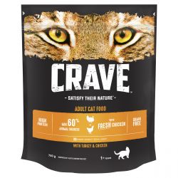 CRAVE Cat Dry with Turkey & Chicken 750g