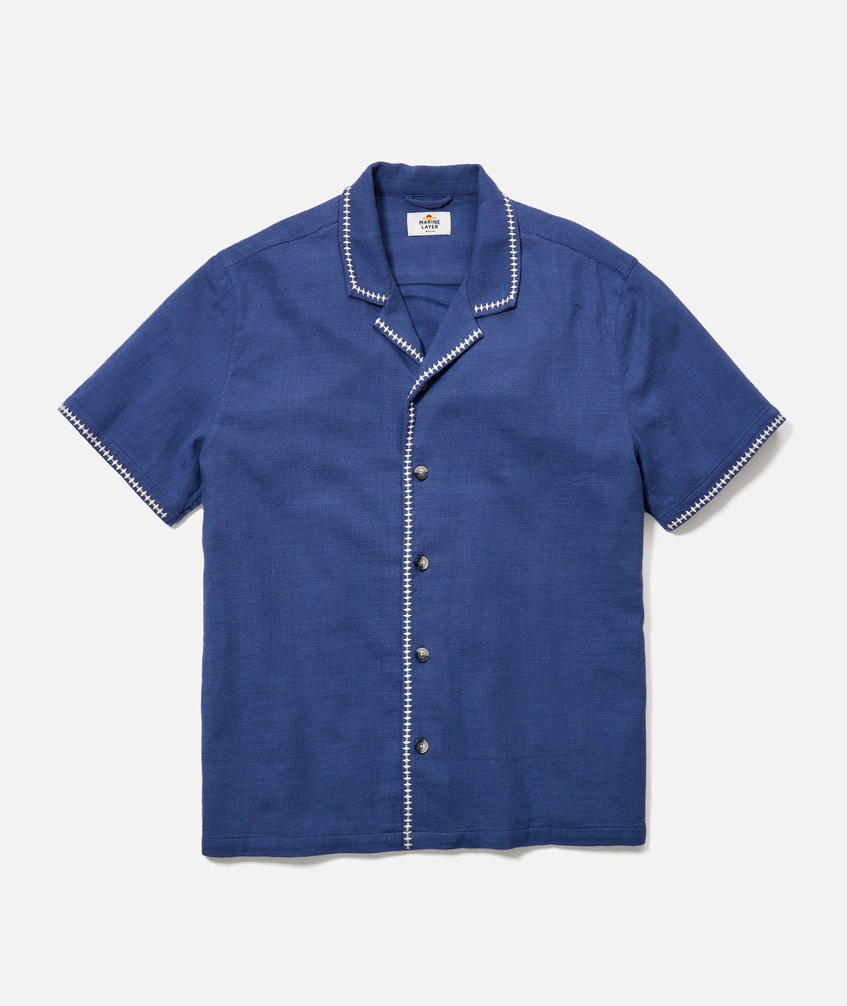 Stretch Selvage Embroidered Resort Shirt