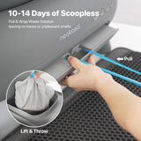 M1 Open-Top Self Cleaning Cat Litter Box, Automatic Cat Litter tray with APP Control, Odor-Free Waste Disposal Includes Trash Bags and Mat