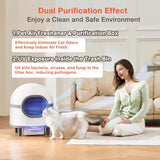 Self Cleaning Cat Litter Tray, 60L Extra Large Capacity Automatic Cat Tray for Multiple Cats, Electric Self Cleaning Litter Boxes with Safety Protection, APP Control, Odor Removal