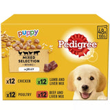 Pedigree Junior/Puppy Wet Dog Food Pouches Mixed in Jelly - 48 x 100g