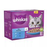 Whiskas Senior 11+ Fish Favourites in Jelly Wet Cat Food Pouches - 48 x 85g